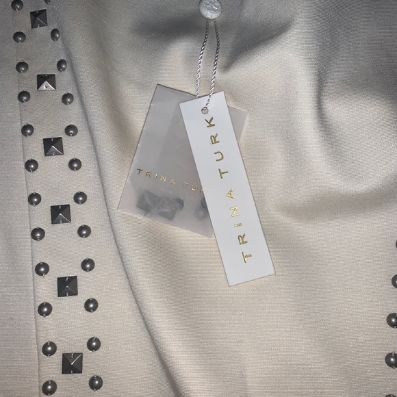 NWT Trina Turk Naomi Ponte Ivory Cream Dress Sz 6 - Picture 5 of 7